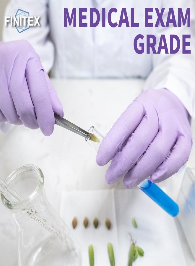 FINITEX Nitrile Disposable Latex-Free Gloves Purple - 5mil 100PCS/Box Powder-Free 12inch Guantes de Nitrilo Cleaning Medical Exam Food Cooking Glove (Small, Box of 100) - Image 4
